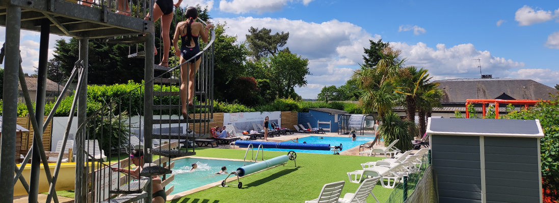 L’Espace aquatique du camping l’Hermitage du camping l’Hermitage à Guémené Penfao en Loire-Atlantique